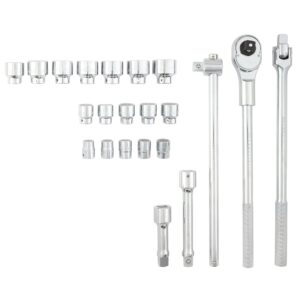 CRAFTSMAN 22 -Piece Standard (SAE) and Metric Polished chrome Mechanics Tool Set (no case)