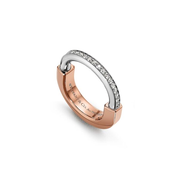 Toxse Lock Diamond Rose Gold Ring - Image 2