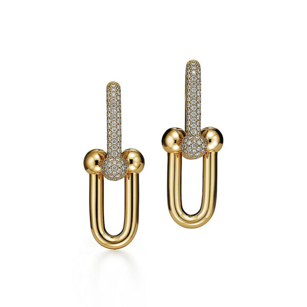 Toxse HardWear Large Link Pave Diamonds Earrings