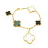 CLOVER BRACELET 5 MOTIFS ONYX MOP