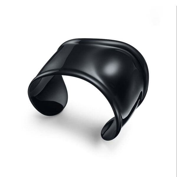 Toxse Elsa Peretti Small Bone Cuff Black Bracelet - Image 3
