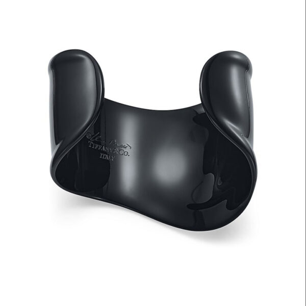 Toxse Elsa Peretti Small Bone Cuff Black Bracelet - Image 4