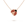 LUCKY SPRING OPEN WINGS BUG PINK GOLD PENDANT
