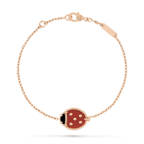 Toxse Lucky Spring Closed Wings Bug Rose Gold Bracelet