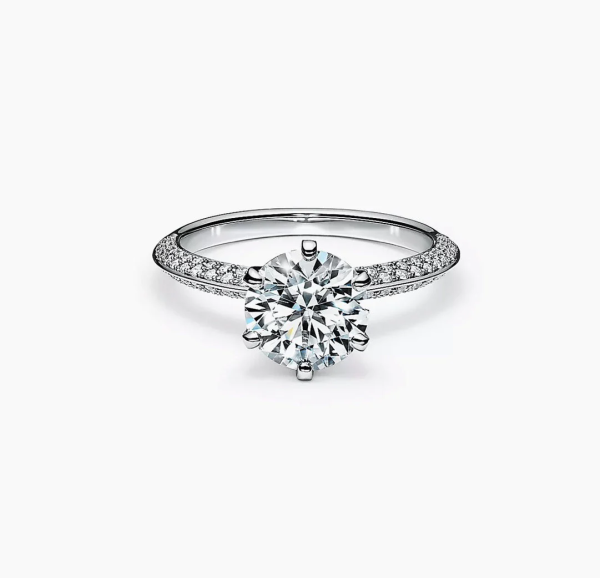Toxse T Pave Setting Engagement Ring